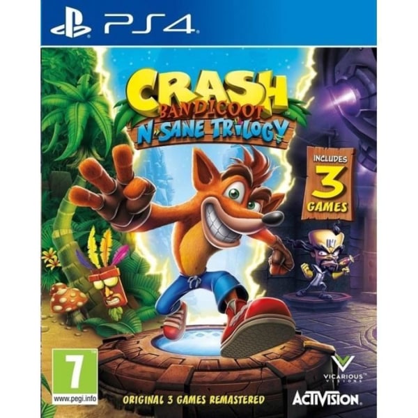 Playstation 4-spel - CRASH BANDICOOT N SANE TRILOGY