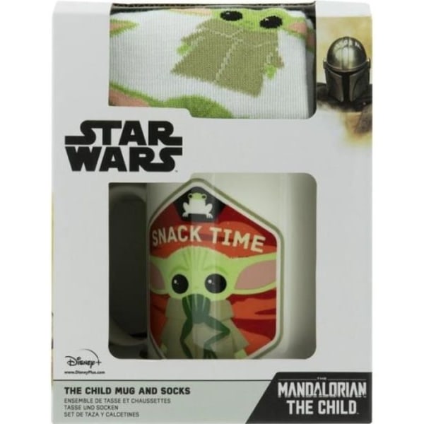 Barnmugg och strumpor Set Licensierad Star Wars The Mandalorian presentset
