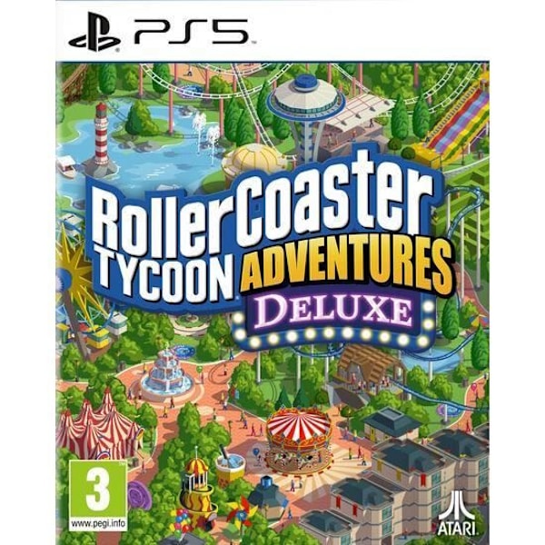Rollercoaster Tycoon Adventures Deluxe - Spil - PS5 - Simulering - Boxed - Cartridge Vit
