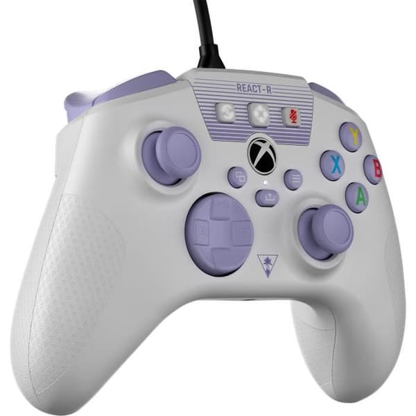 PC/XBOX-controller - REACT-R - Kable - Hvid og lilla vit och lila