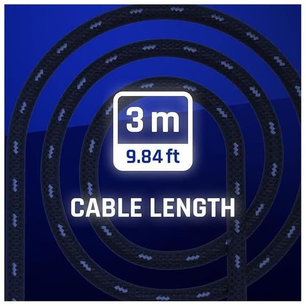 HDMI-kabel - SNAKEBYTE - Pro 4K - 3 meter - Sort/Blå - Kompatibel med PS4 Sort/blå