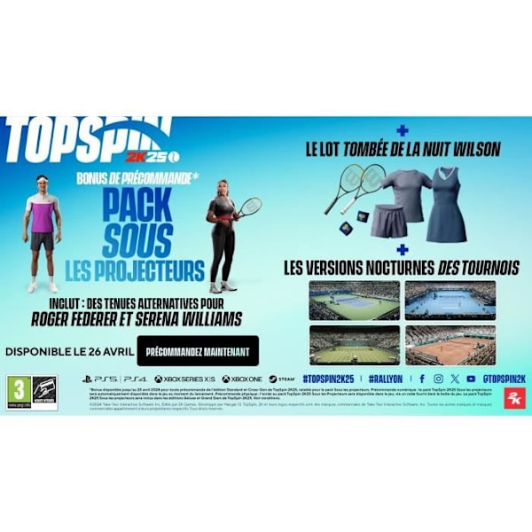 TopSpin 2K25 - Xbox Series X ja Xbox One - Standardiversio