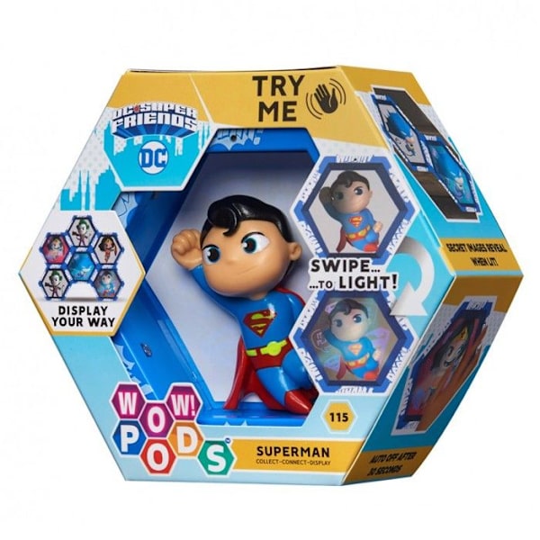 Figur - WOW! Pods - Superman - 15 cm - Interaktiv - Från 3 år Flerfärgad