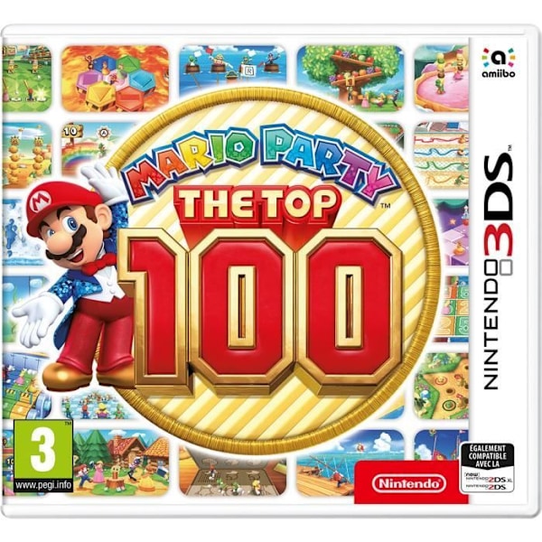 Mario Party The Top 100 - 3DS-peli Vit