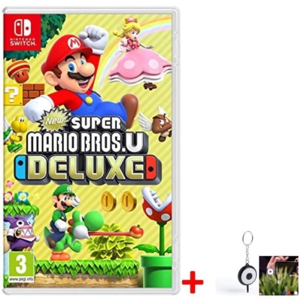 Nytt Super Mario Bros U Deluxe Switch-spel + gratis LED-blixt