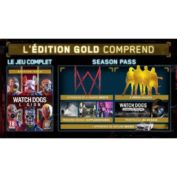 Watch Dogs Legion GOLD Edition PS4-spil (gratis opgradering til PS5)