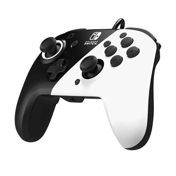 Pdp Faceoff Deluxe Black and White Wired Controller för Nintendo Switch Vit