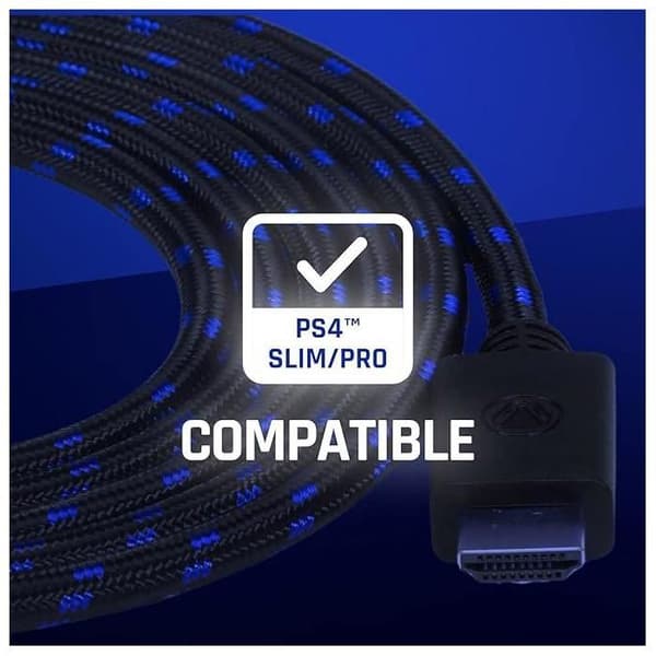 HDMI-kabel - SNAKEBYTE - Pro 4K - 3 meter - Sort/Blå - Kompatibel med PS4 Sort/blå