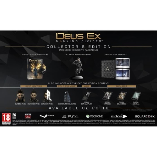 Deus Ex: Mankind Divided - Collector's Edition (Xbox One) (förbeställning - släpptes 23 augusti 2016)