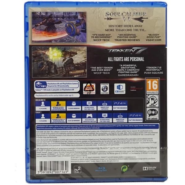 Tekken 7 & Soul Calibur VI (Double Pack) (PS4)