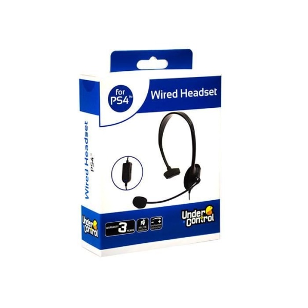 PS4 Under Control Wired Headset - Justerbar mikrofon - PS4 kompatibel