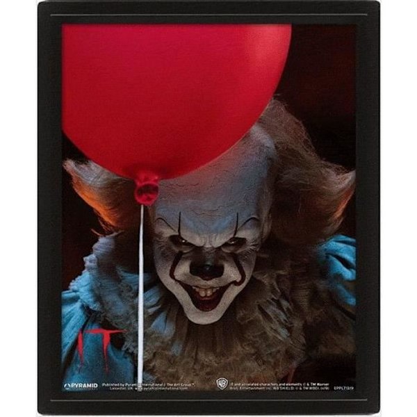 3D Lenticular Ramme - PYRAMID INTERNATIONAL - Pennywise Ondskab - Rektangulær - Multifarvet - 28,7 x 23,5 cm Flerfärgad
