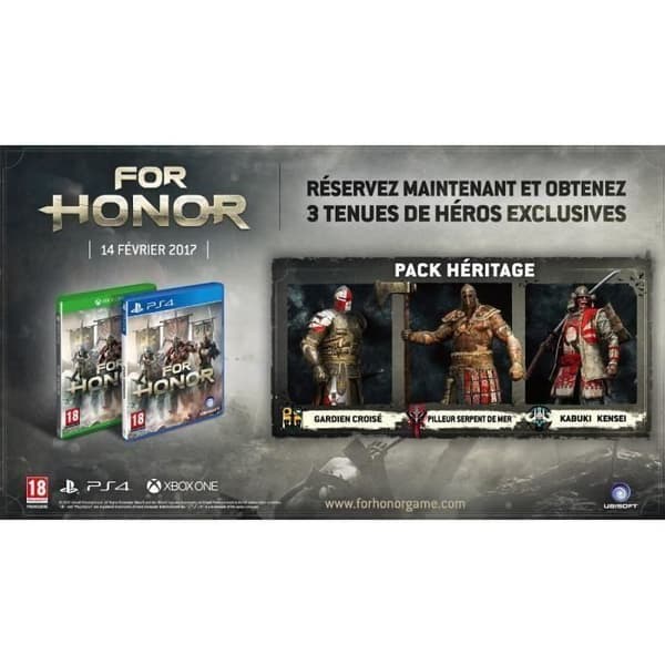 För Honor PS4-spel Vit