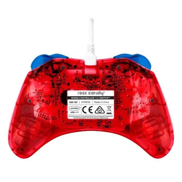 Spilcontroller - Nintendo Switch - Mario Rock Candy - Kable - PDP - Rød Röd