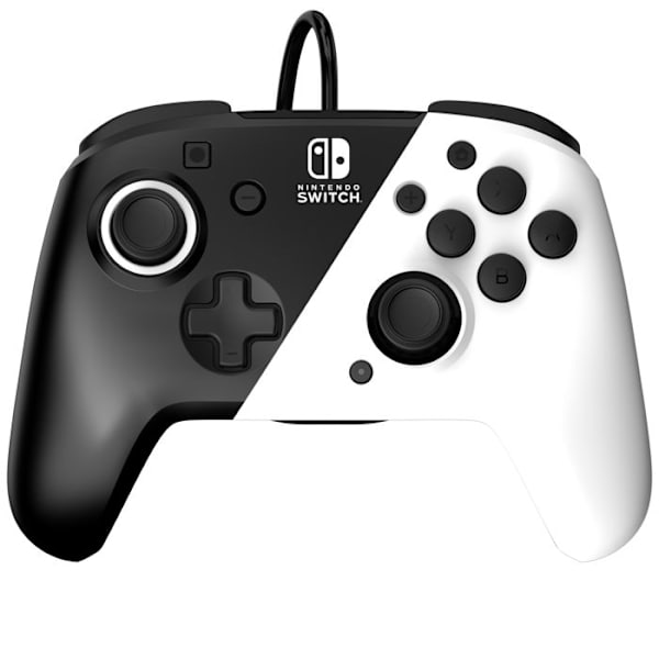 Pdp Faceoff Deluxe Black and White Wired Controller för Nintendo Switch Vit