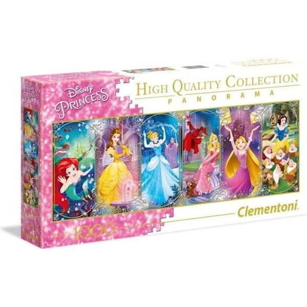 "Puslespil Panorama 1000 brikker Disney Prinsesser - Clementoni"