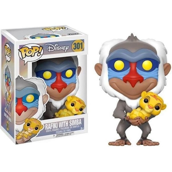 Figur med Funko Pop! - Disney - Løvernes konge - Rafiki og Simba - 10cm - Officiel licens