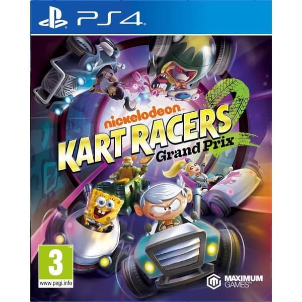 PS4 Racing Game - Nickelodeon Kart Racers 2 - 100 figurer - Multiplayer Vit