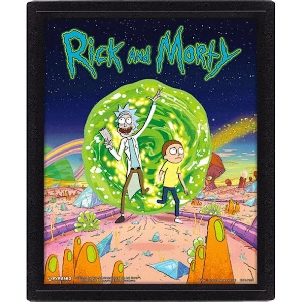 RICK JA MORTY - 3D Lenticulaari Juliste 26X20 - Portti