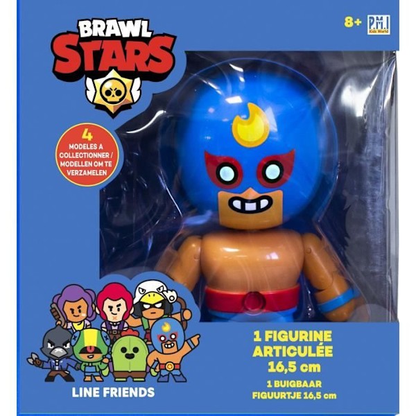 Brawl Stars® - 1 Bevægelig Figur 16,5 cm - Sæt #2 - Samlefigurer - Videospil - Lansay