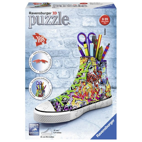 Puzzle 3D 108 dele: Sneakersko Graffiti