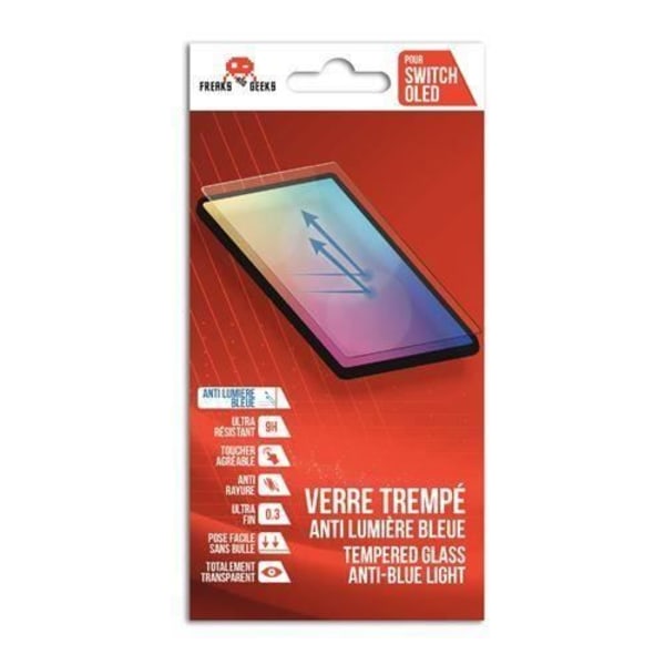 Freaks And Geeks Anti-Glare Blue Light Tempered Glass Screen Protector för Nintendo Switch OLED Clear