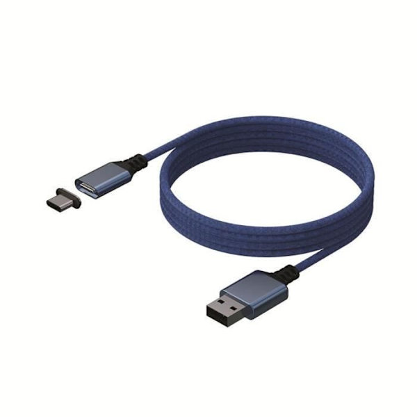 Magneettikaapeli - 3m - KONIX - PS5 - Sininen Blå