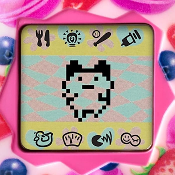 Tamagotchi - BANDAI - Original Tamagotchi - Berry Delicious - virtuelt elektronisk kæledyr med farveskærm, 3 knapper og spil