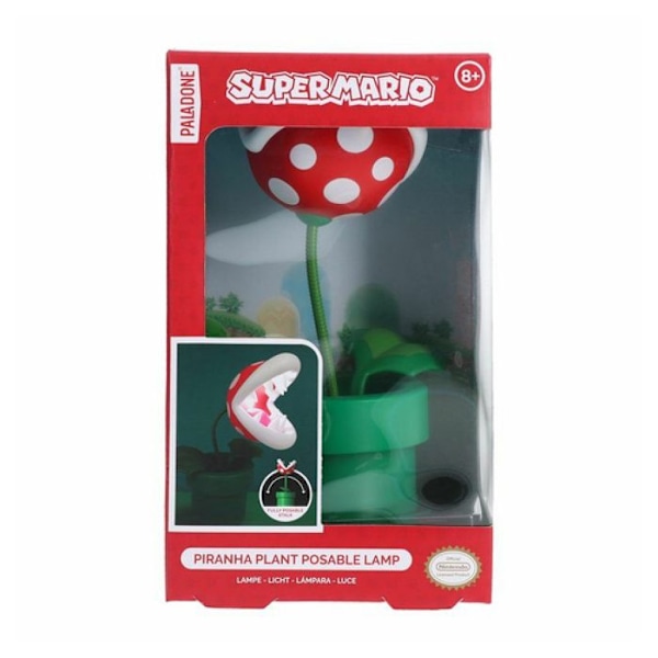 Dekorativ Lampa - SUPER MARIO - Mini Piranha Växt 21cm - LED - Vit - Modern Design Flerfärgad