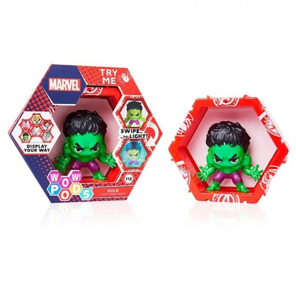 WOW figur! Marvel Pods - WOW STUFF - Hulk - Grön - 175g - 15x5,3x15cm - Från 3 år Flerfärgad