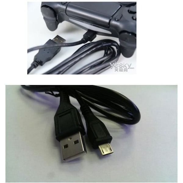 USB Opladningskabel - Sony - PS4 - Længde 1,8m - Farve Sort - USB-forbindelse