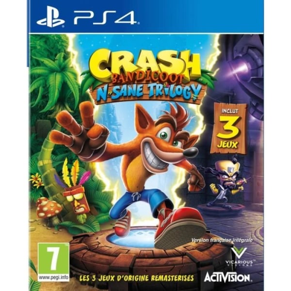 Crash Bandicoot N-SANE Trilogy PS4-spil Vit