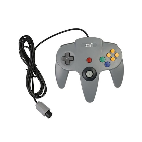 Spilcontroller - Nintendo - 64 - Kablet - 2 meter - Moderne design Grå