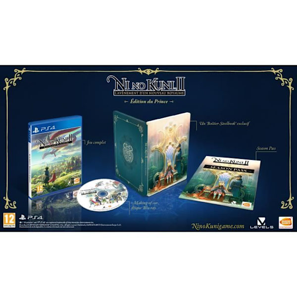 Videospil - Niveau-5 - Ni No Kuni II Prince's Edition - Eksklusiv Steelbook - Blu-Ray - Collector's Edition