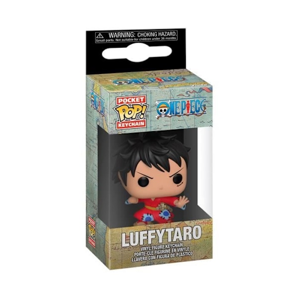 Funko Pocket Pop! Nøglevedhæng: One Piece - Luffy i kimono - FUNKO - Multifarvet/Grå Flerfarvet