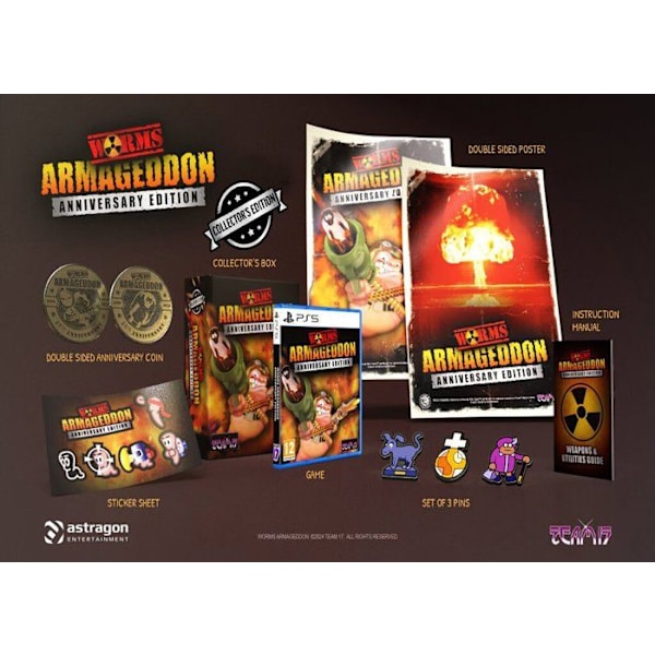 Videospil - Team17 - Worms Armageddon Jubilæums Samlerudgave - PS5 - Strategi - PEGI 12+ Flerfärgad