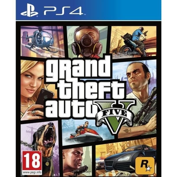 PS4-spil - ROCKSTAR-SPIL - GTA 5 - Action - Standard Edition - PEGI 18+