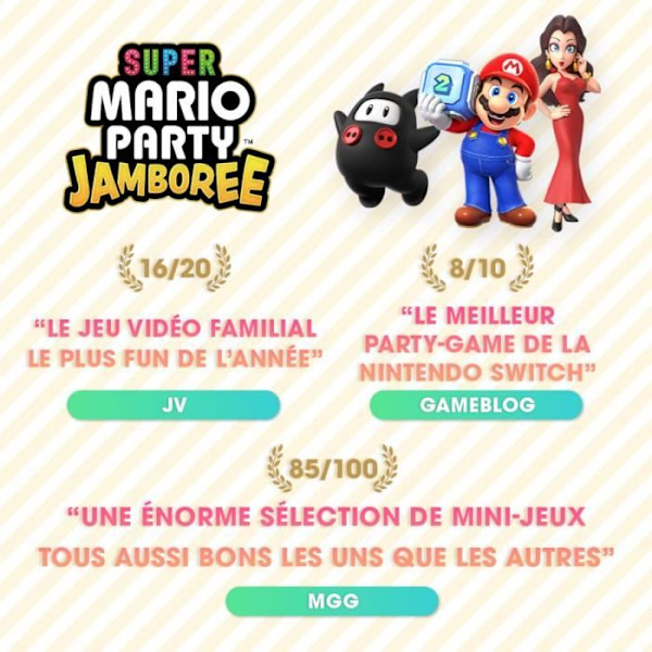 Super Mario Party Jamboree • Nintendo Switch-spil mångfärgad