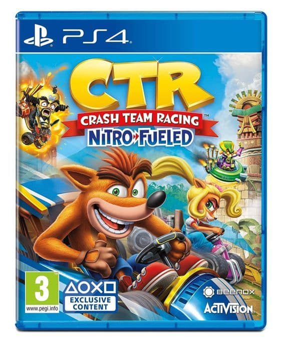 Videopeli - Activision - Crash Team Racing: Nitro Fueled - Remasteroitu - 1-4 pelaajaa - PS4