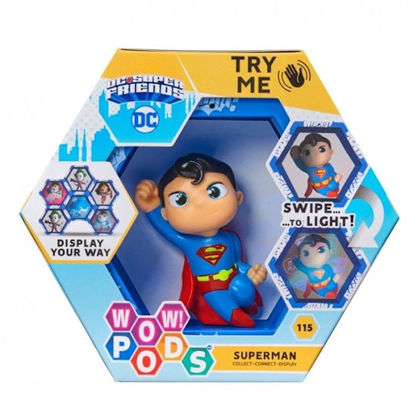 Figur - WOW! Pods - Superman - 15 cm - Interaktiv - Från 3 år Flerfärgad