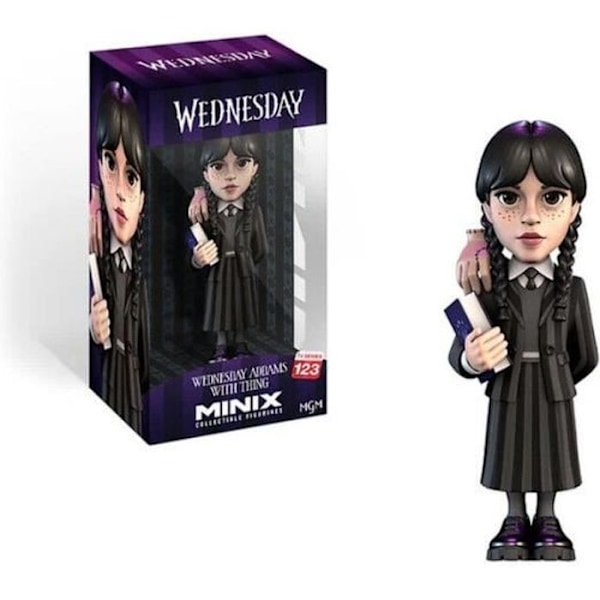 Minix Figur 12 Cm - Onsdag - Onsdag Addams With The Thing