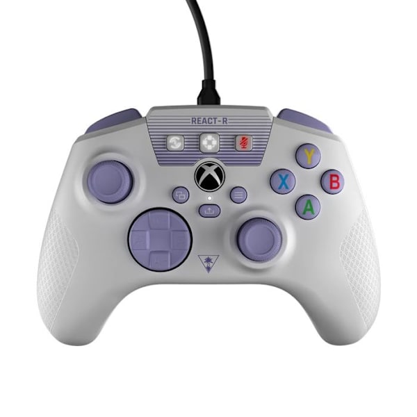 PC/XBOX-controller - REACT-R - Kable - Hvid og lilla vit och lila