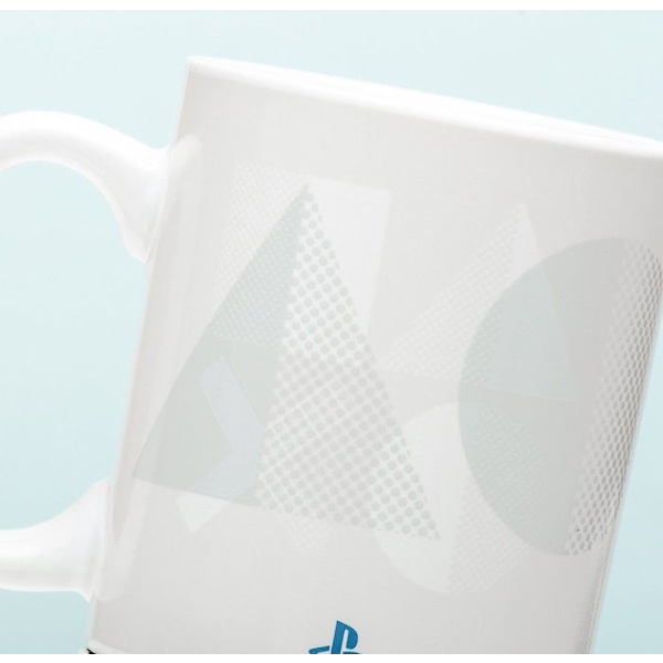 Mugg - Playstation - PS5 - Termofärgad - 300ml - Rund - Vit Färg