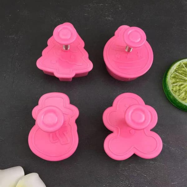 4-pack Plastkakformar Julmotiv Kakformar DIY