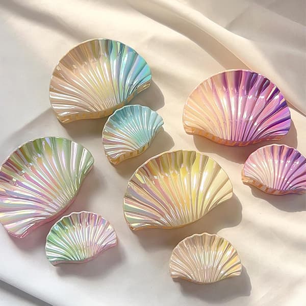 Perlemorshår Unik Hårpynt Hårnål, Gradient blå S