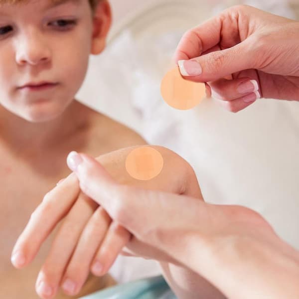 200 st Runda Mini-plåster Sårvårdsstickers Vaccinvårdsplåster för Skydd