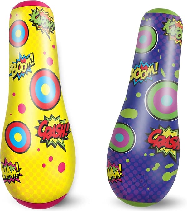 2-pack Inflatable Bopper, 47 inch Kids Punching Bag with Bouncing Rebound, Inflatable Punching Bag
