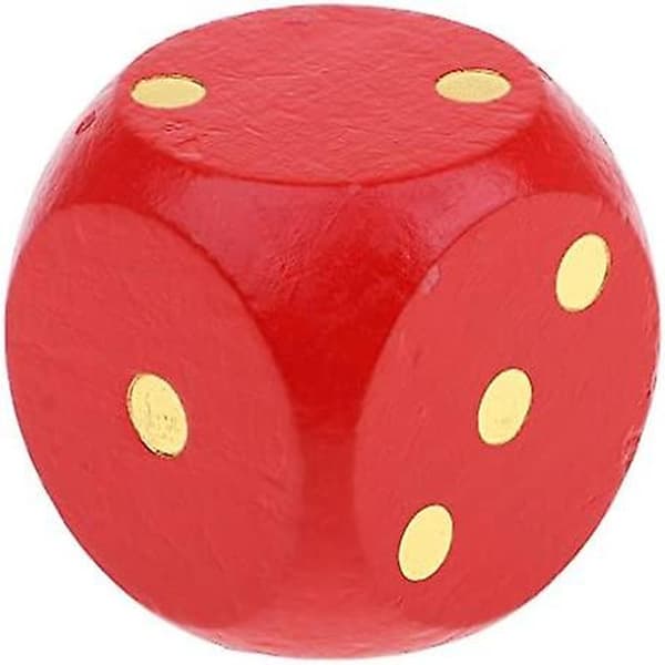 Two Extra Large Wooden Dice with Rounded Corners D6 Six Sided Dice Toy 5cm