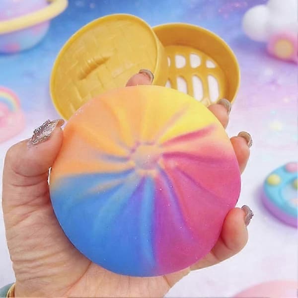 Glitter Dumpling Squishy Box Angstlindrende Fidget Dekompression Dej -Ny Vare Rød Red