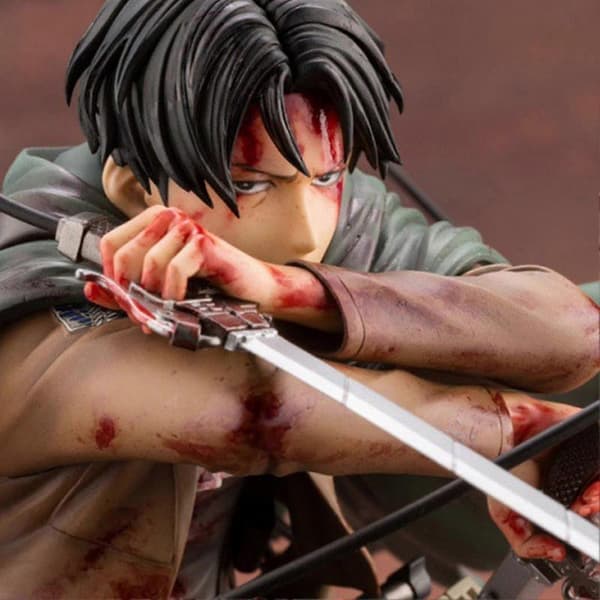 Attack On Titan Levi Ackerman PVC Figur Anime Action Figur Modell Leke